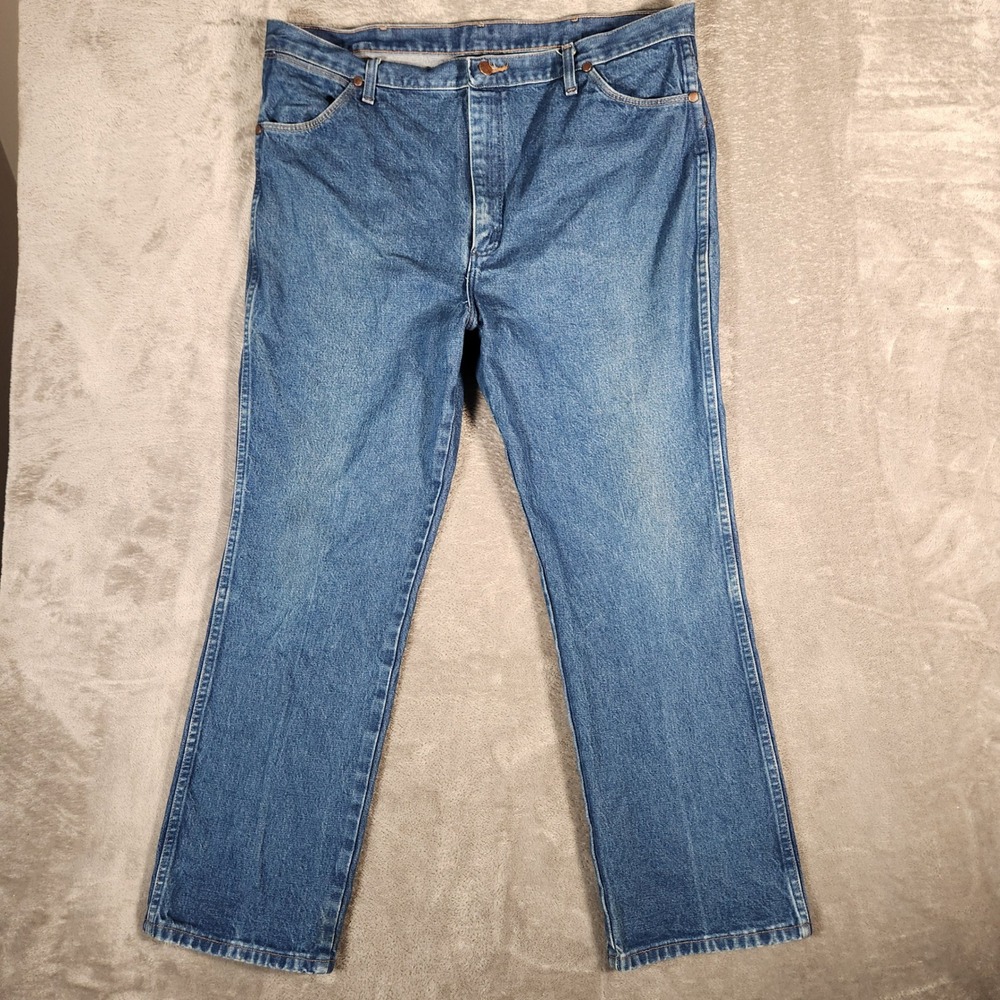 Wrangler Jeans GLUE STAIN Men's 40X30 Blue Denim Classic Fit Straight 936PWD